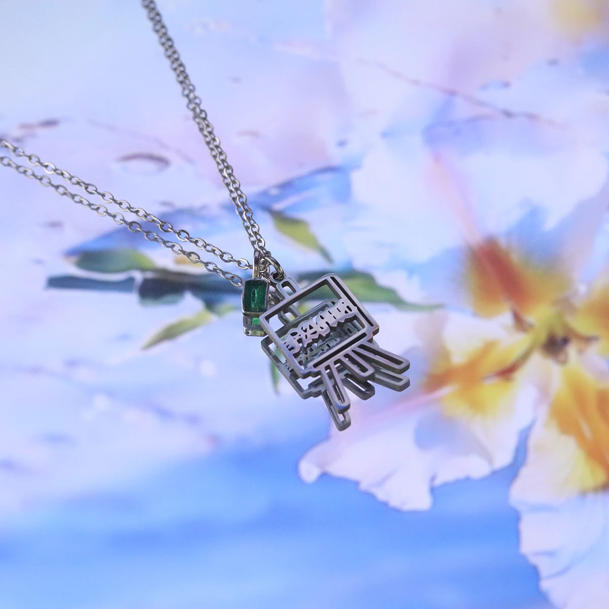 Chandler Custom Name Exquisite Painting Board Necklace For Women Stainless Steel Friend Party Gift
