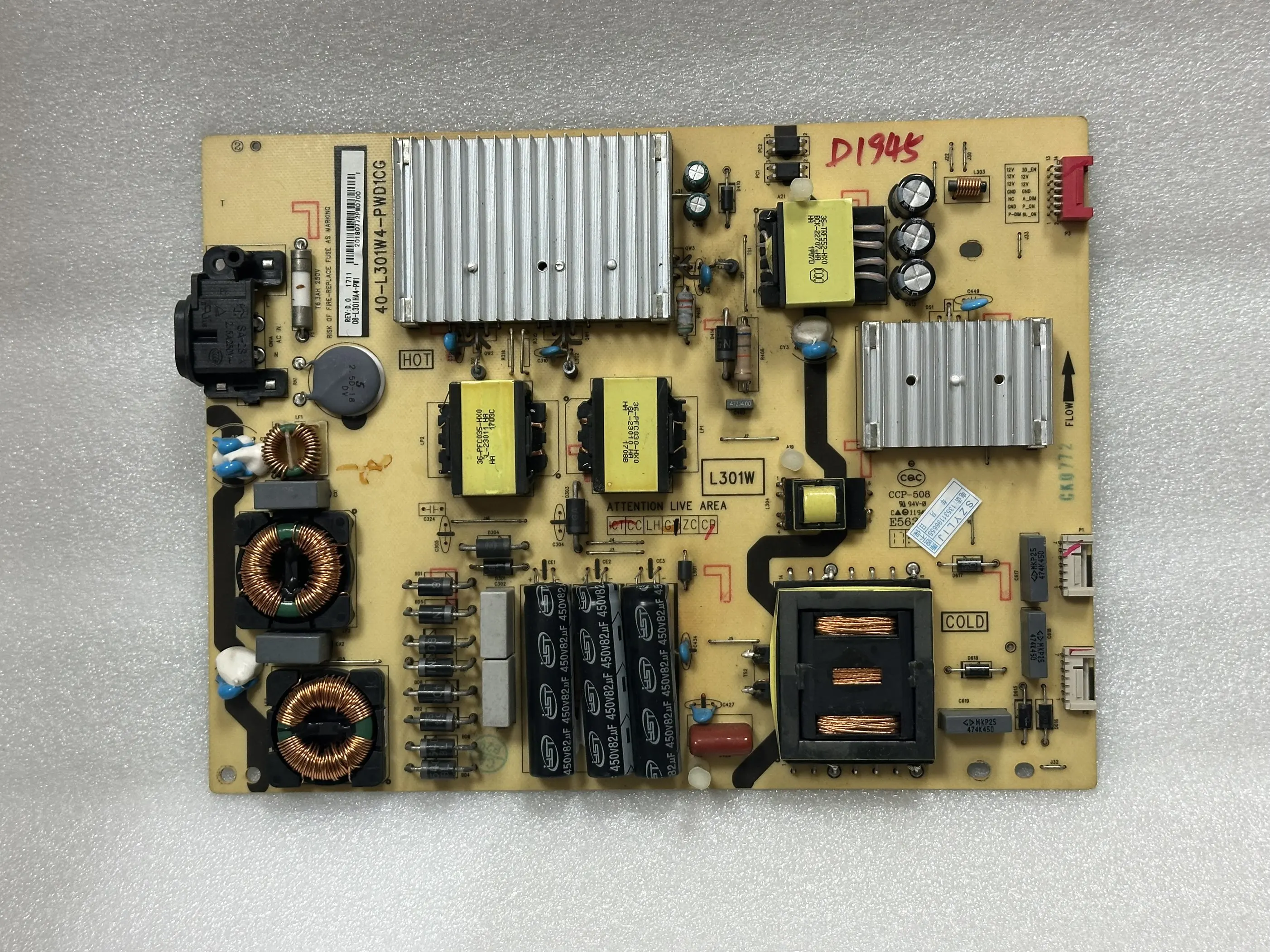 

Оригинальная плата питания 65A730U L65P2-UD 40-L301W4-PWD1CG 08-L301HA4