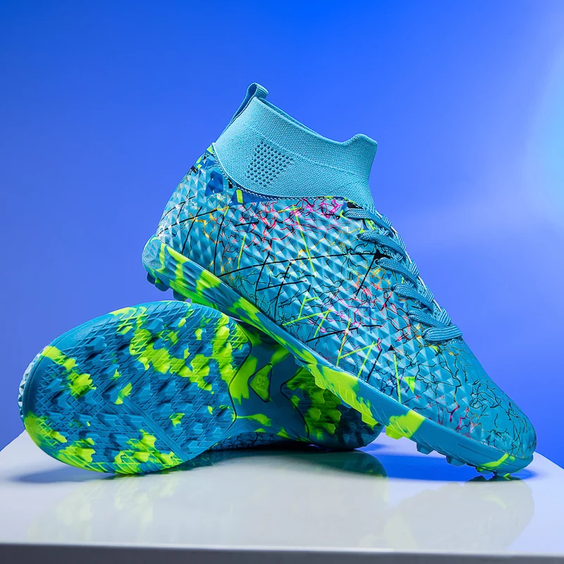 

New Men Soccer Shoes Professional Football Boots Ankle Non-Slip Boys FG Sneakers Sports Shoes Unisex Match Comfortable