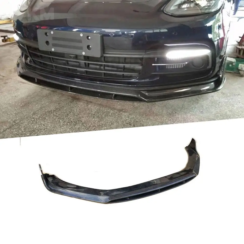 

Передний спойлер из углеродного волокна, фартуки для Porsche Panamera 971 2017 2018 2019, головной бампер, лопата для подбородка, Стайлинг автомобиля