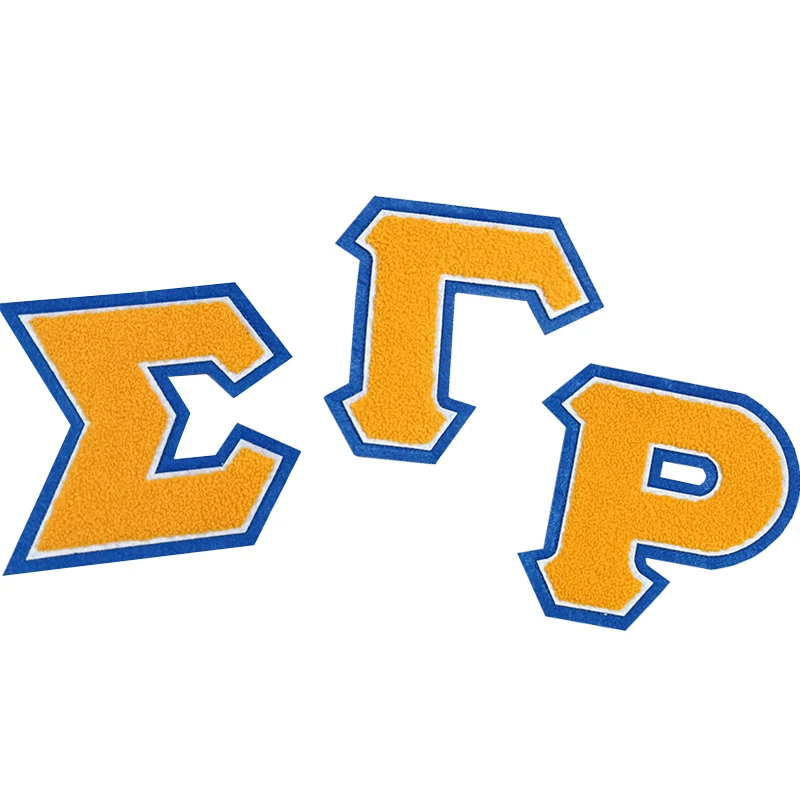 11 INCH Greater Women SGRho Sorority Sigma Gamma Rho Greek Letter Chenille Embroidery Iron on Patches for Jacket Hoodies