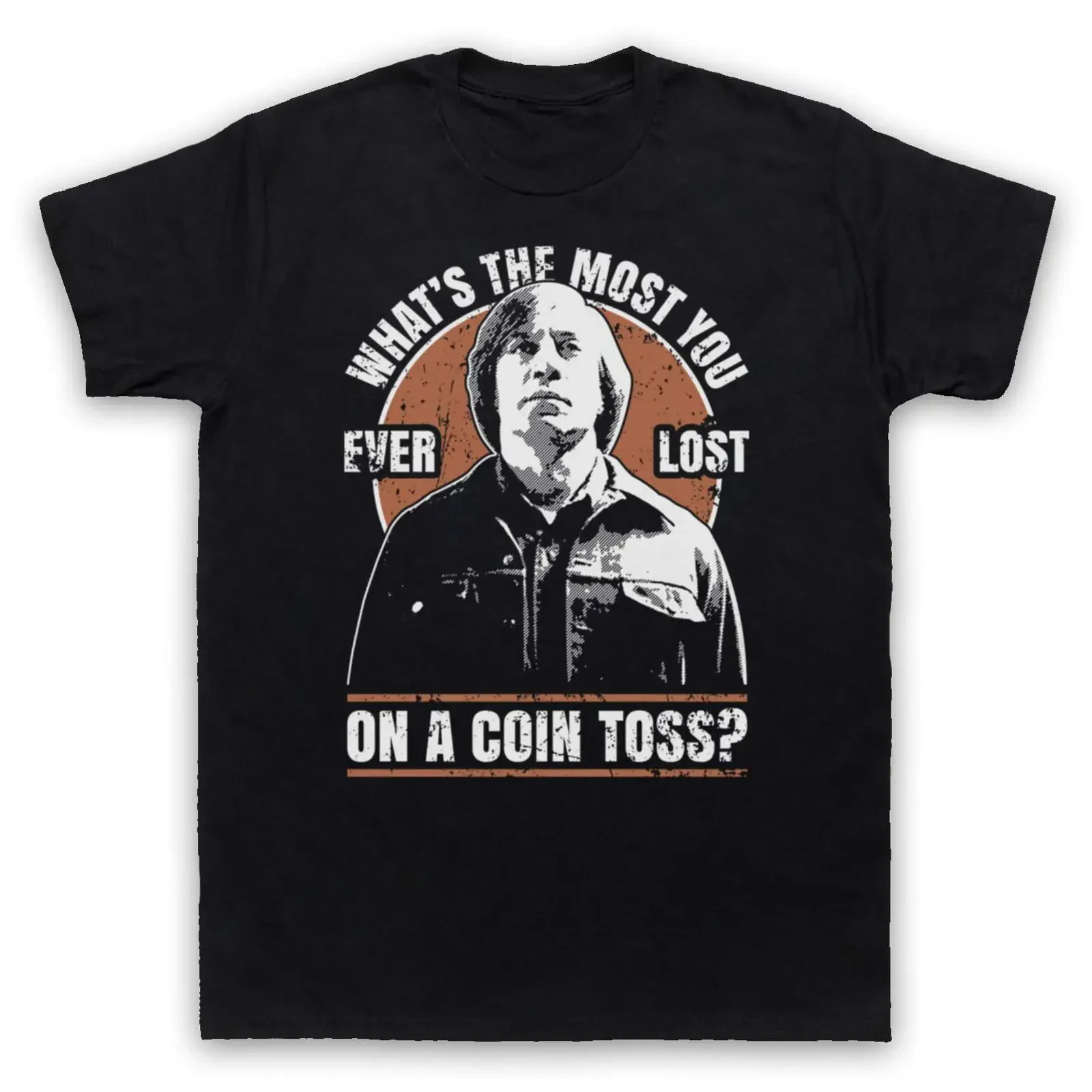 Camiseta para hombre The Guns Of Brixton No Country for Old Men Anton Chigurh Coin Toss, negra, talla grande, estilo vintage, streetwear