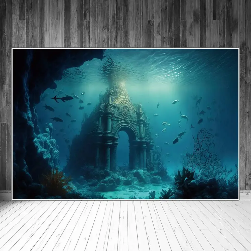 Фотофоны с изображением потерянной арки зданий фотография искусственное украшение под водой искусственный пейзаж пользовательский детский фон для фотосъемки