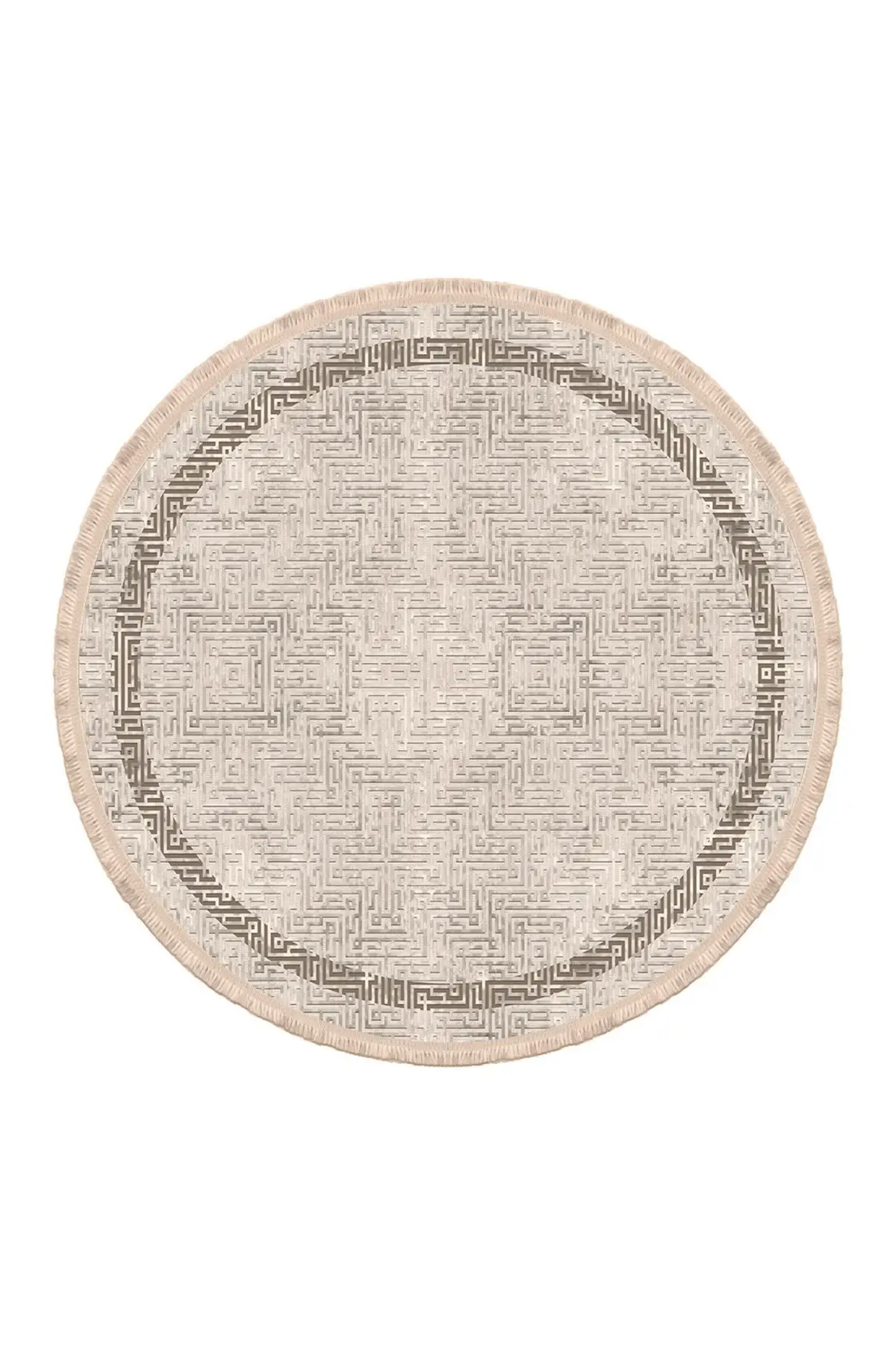 

DOLBOVI Vintage digital printing washable non-slip floor stain resistant round hall carpet