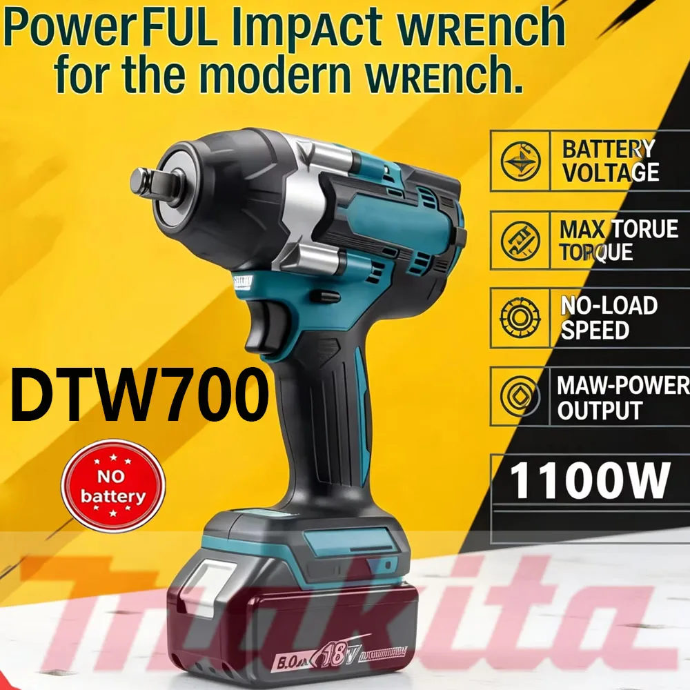 do Makita DTW700 1200N.M Bezszczotkowy 1/2-calowy Elektryczny Klucz Udarowy 3 Funkcje Wiertarko-Wkrętarka Akumulatorowa Narzędzia do Baterii Makita 18V