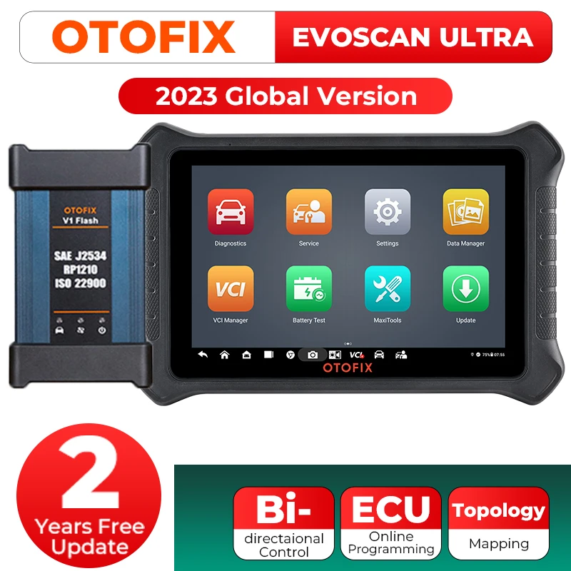 OTOFIX EvoScan Ultra Car Diagnostic Scanner J2534 OEM ECU Programming Coding Scanner Tool 2 Years Free Update Topology Mapping