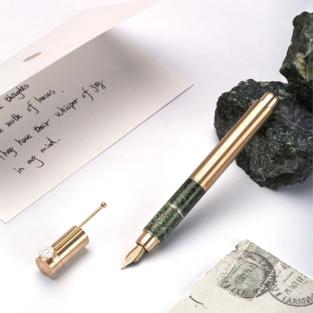 EY-PRODUCTS Marble evergreen classic fountain pen Exquisite luxury graduation business office gift EF F Nibs writing supplies