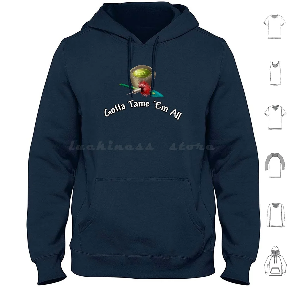Gotta Tame 'em All Sweat à capuche en coton à manches longues Ark Survival Evolved Ark Jeu vidéo PC Jeu d'élevage de dinosaures Ark