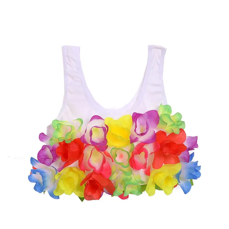 1PCS Women Lady Hawaii Flower Bra Hula Dance Performance  Summer Beach Tropical Party Supplies Halloween Christmas