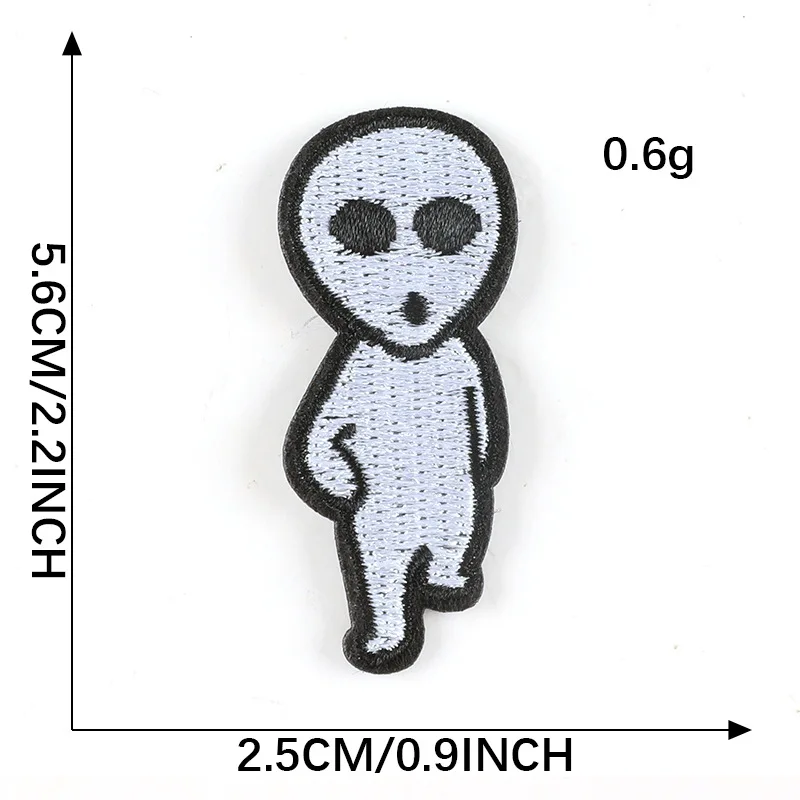 1 Piece Skeleton Ghost Embroidered Cloth Patch Halloween Cartoon Badge DIY Backpack Jacket Jeans Hot Melt Glue Clothes Patchs