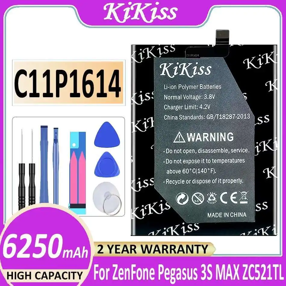 

Mobile Phone Battery C11P1614 6250Mah For Asus Zenfone 3S Max Dual Sim TD-Lte Pegasus ZC521TL