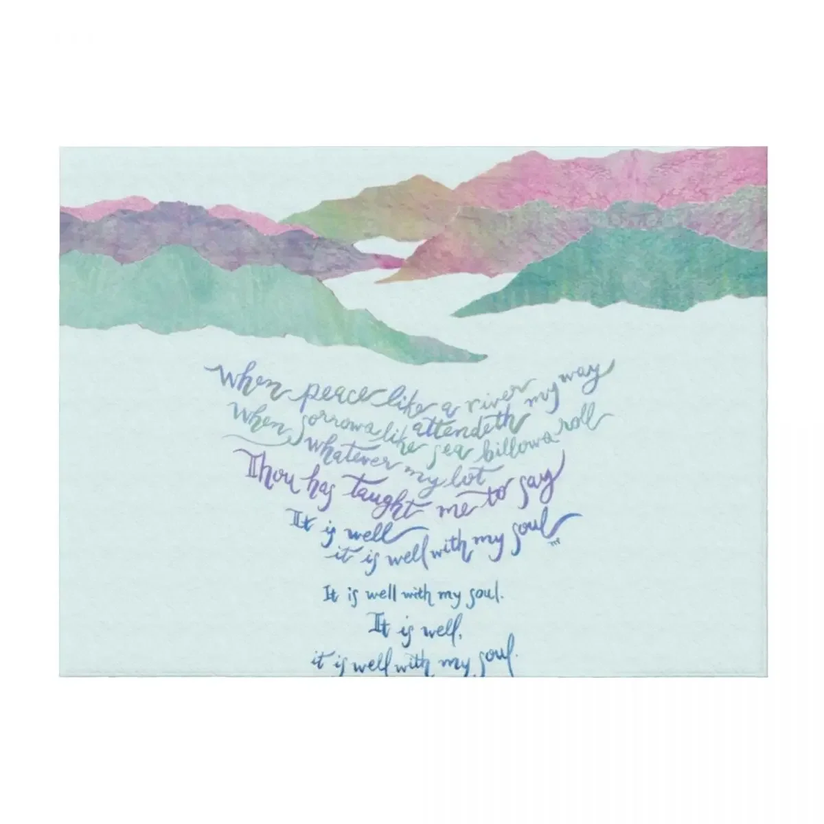 

It Is Well With My Soul-Hymn Throw Blanket Hairys Sofa Quilt blankets and throws sofa bed Blankets