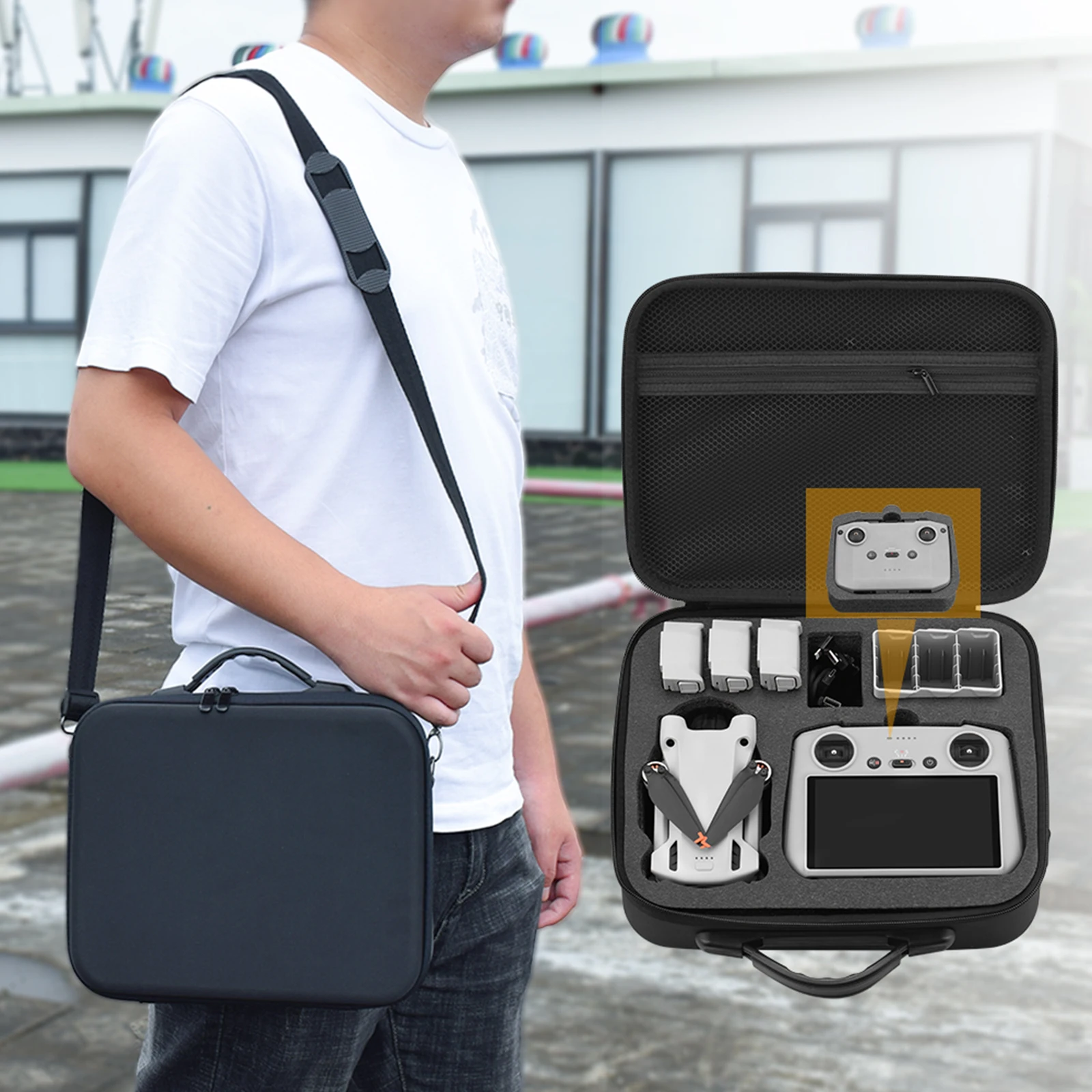 For Mini 3 Pro Portable Storage Bag RC Remote Controller Case Portable Carrying Box Case Handbag Smart Controller Accessories