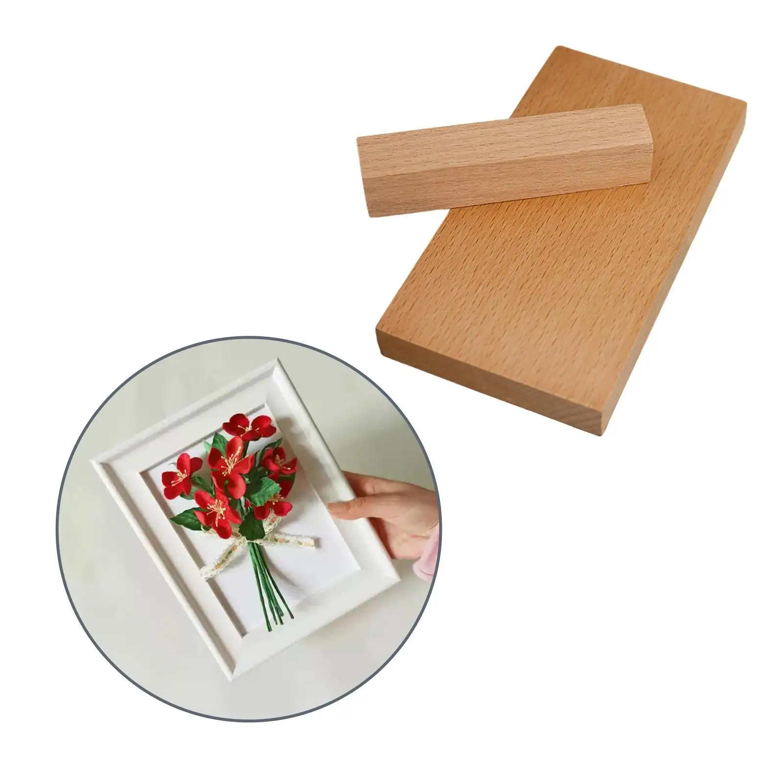 Wooden Velvet Flowers Making Tool Hand Craft Accessories Wood Bases Silk Velvet Flowers Maker