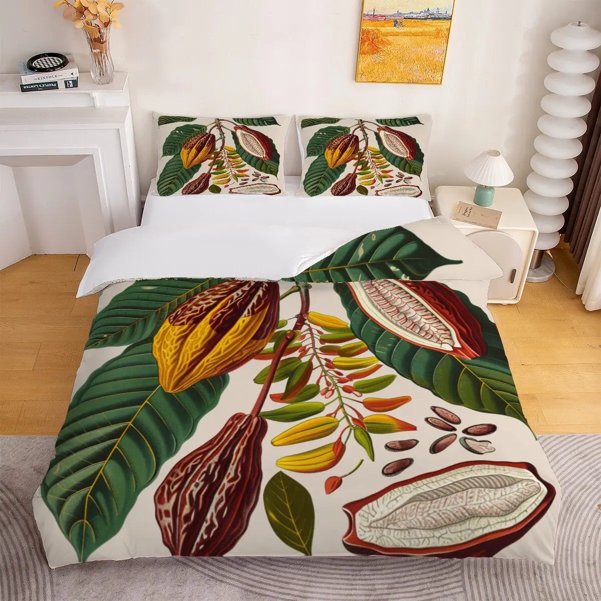 Cacao bean  Duvet size  Cacao bean profile  1 duvet cover, 2 pillowcases, 3 pieces