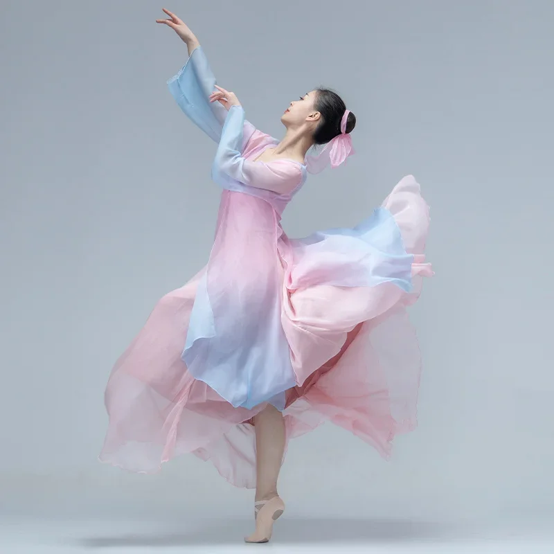 Robe de danse classique Alberoiserie pour femmes, robe d'exercice élégante, charme du corps menstruel, robe de performance, fée