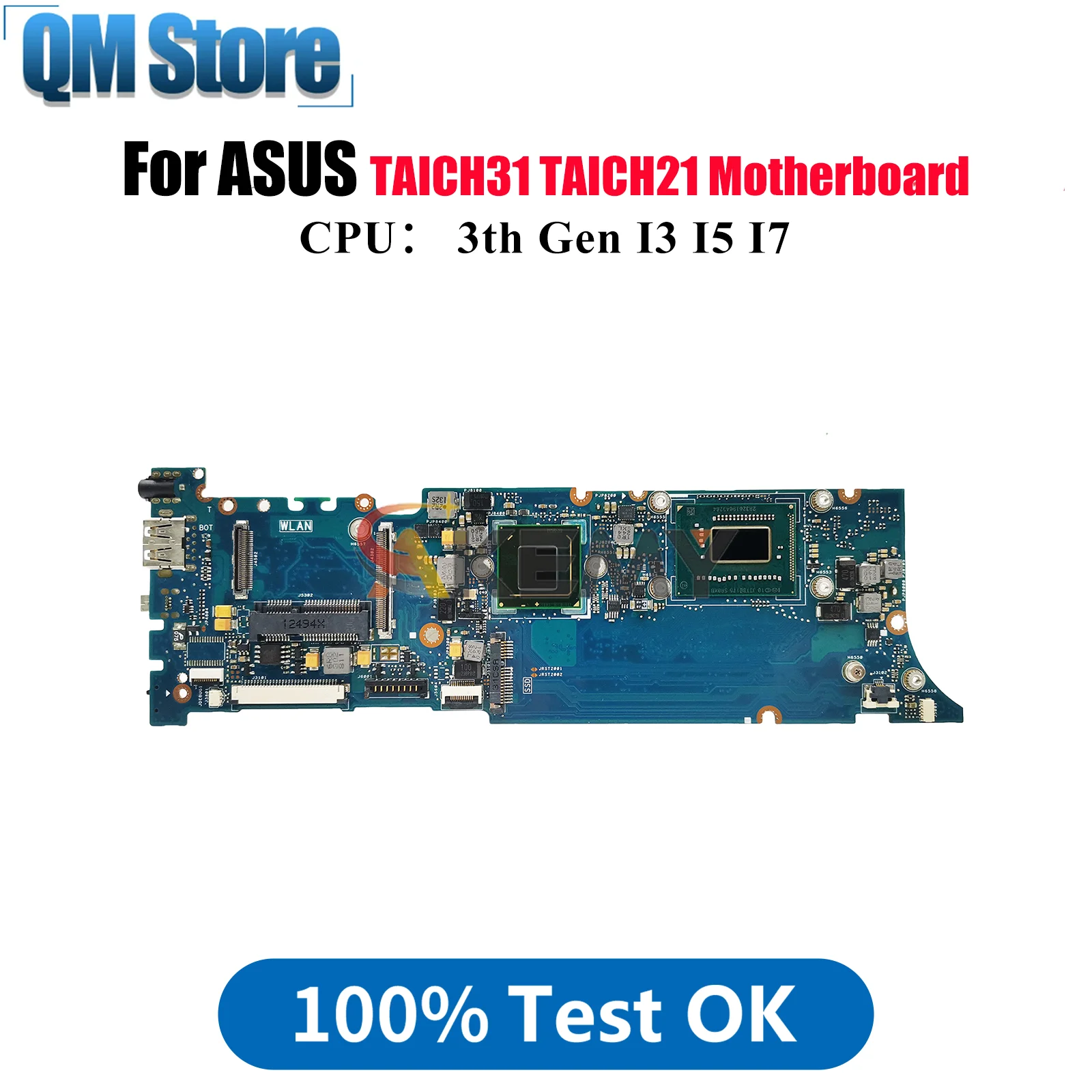 

TAICHI21 Материнская плата для ноутбука ASUS ZenBook TAICH21 TAICHI TAICH31 Материнская плата для ноутбука с процессором I3 I5 I7 100% тестирование ОК быстрая доставка