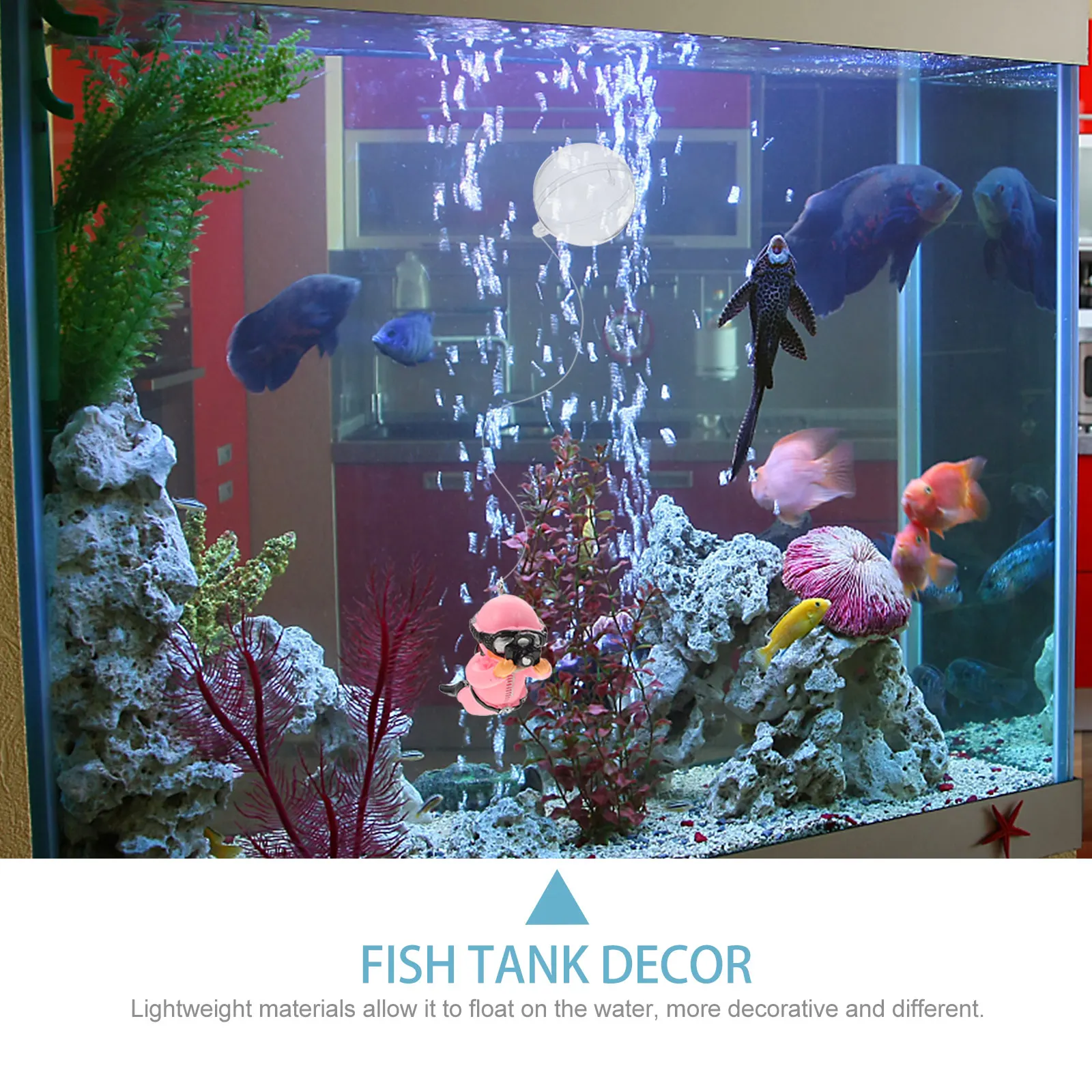 

Lovely Floating Diver Ornament Fish Tank Decoration Aquarium Landscape Prop Lightweight Realistic Craft Delicate Simulation