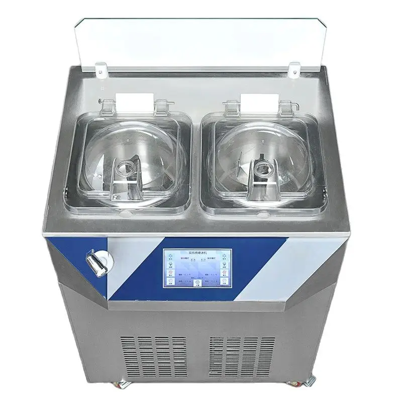 

Double Barrels Ice Cream Makers Gelato Machine Hard Ice Cream Machine Maker Commercial Batch Freezer