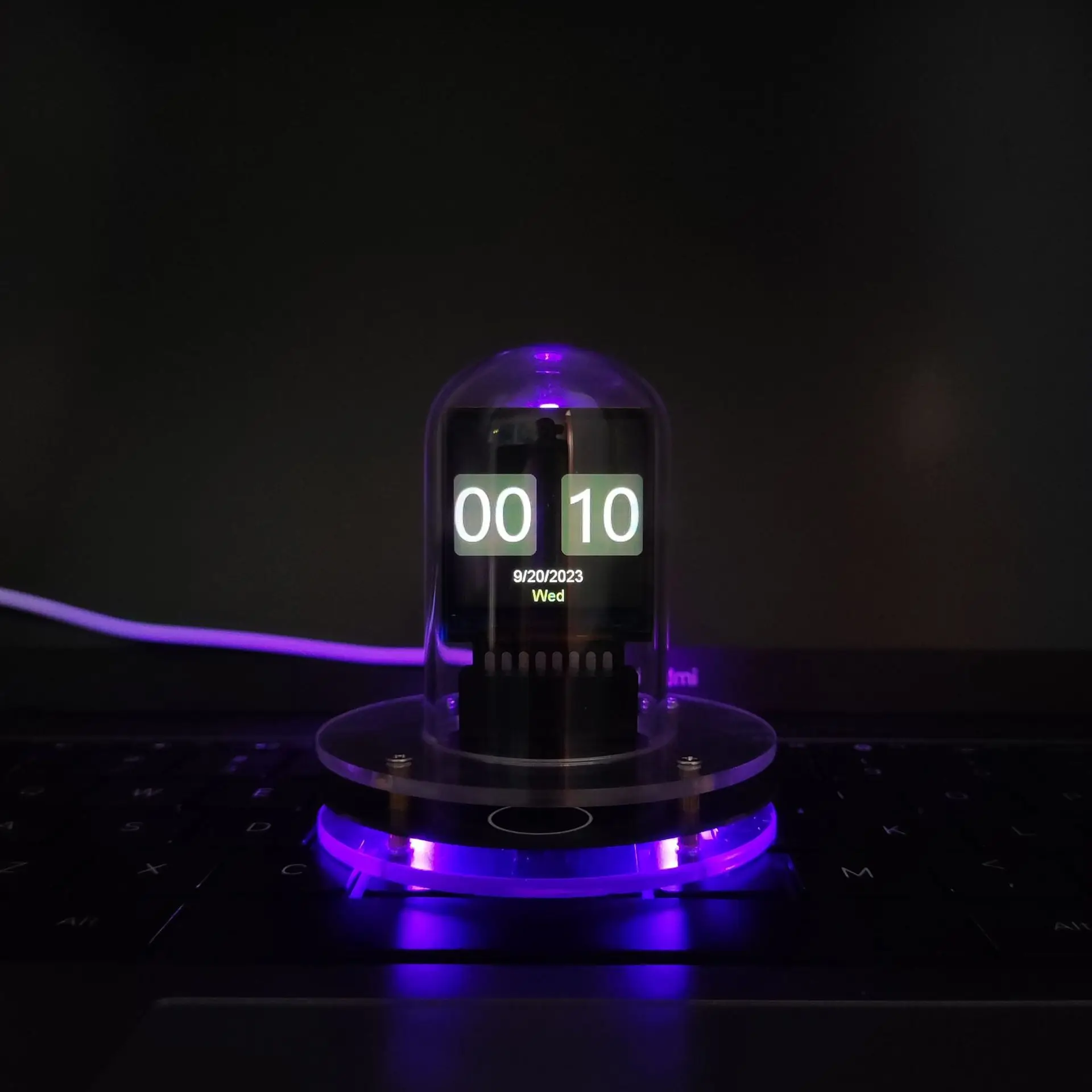 Glow Tube Clock Intelligent Wifi Networking Automatic Update Digital Desktop Decorations