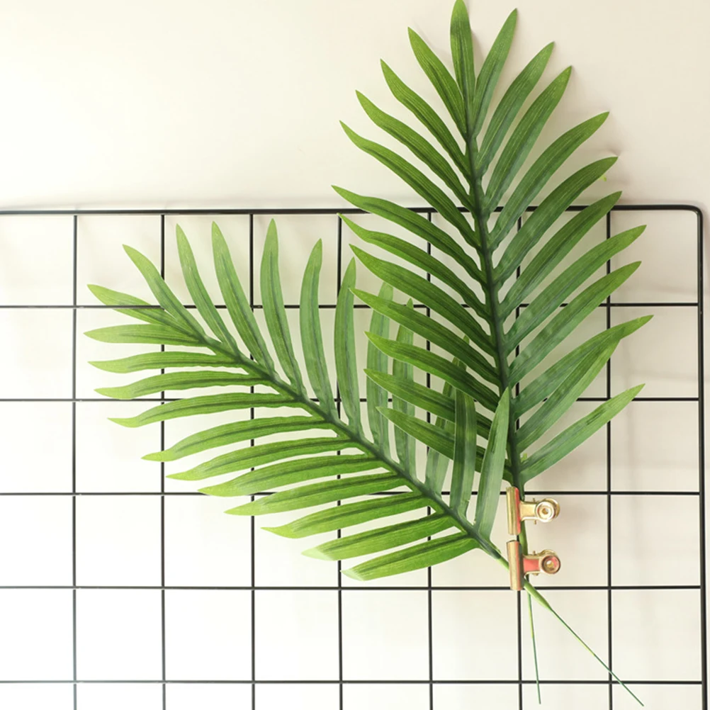 

5pcs Premium Lifelike Fake Leaves Home Wedding Decoration Easy Hanging No Color Fading Plastic Leaves Bedroom Hotel
