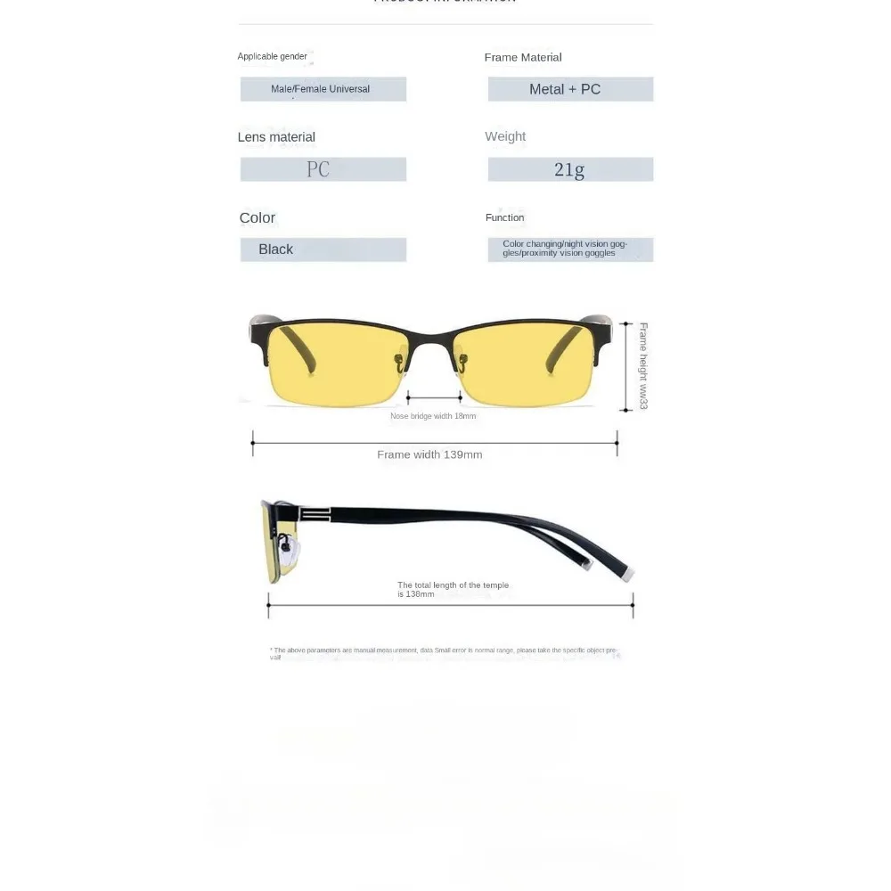 Zdjęcie 7: Okulary fotochromowe do jazdy nocnej, metalowe, półramkowe, w stylu biznesowym, do użytku na zewnątrz, z ochroną UV, męskie okulary przeciwsłoneczne antyrefleksyjne do jazdy.