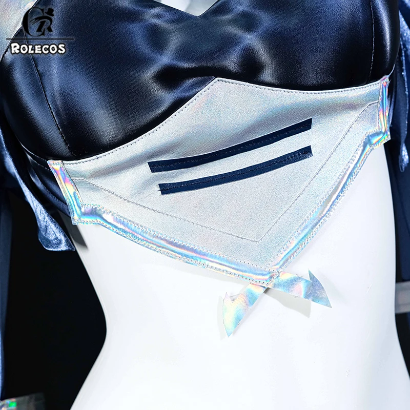 Costume de cosplay ROLECOS Game Azur Lane USS New Jersey, Race Queen Black Blur Prelude, pour femmes, fête d'Halloween, jeu de rôle, uniforme