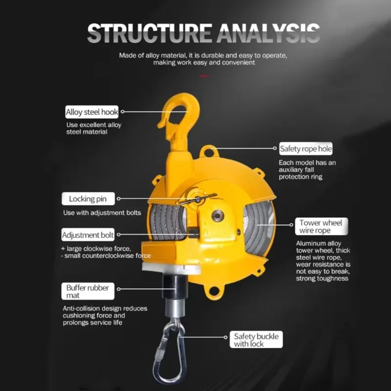Self-locking Spring Balancer  Tower-type Elastic Balance Hoist  Workshop Lifting & Tension Balance Crane
