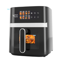 1500W Air Fryer 5.5L with Viewing Window Rapid Hot Air Circulation 8 Preset Menus Adjustable Time & Temperature Touchscreen