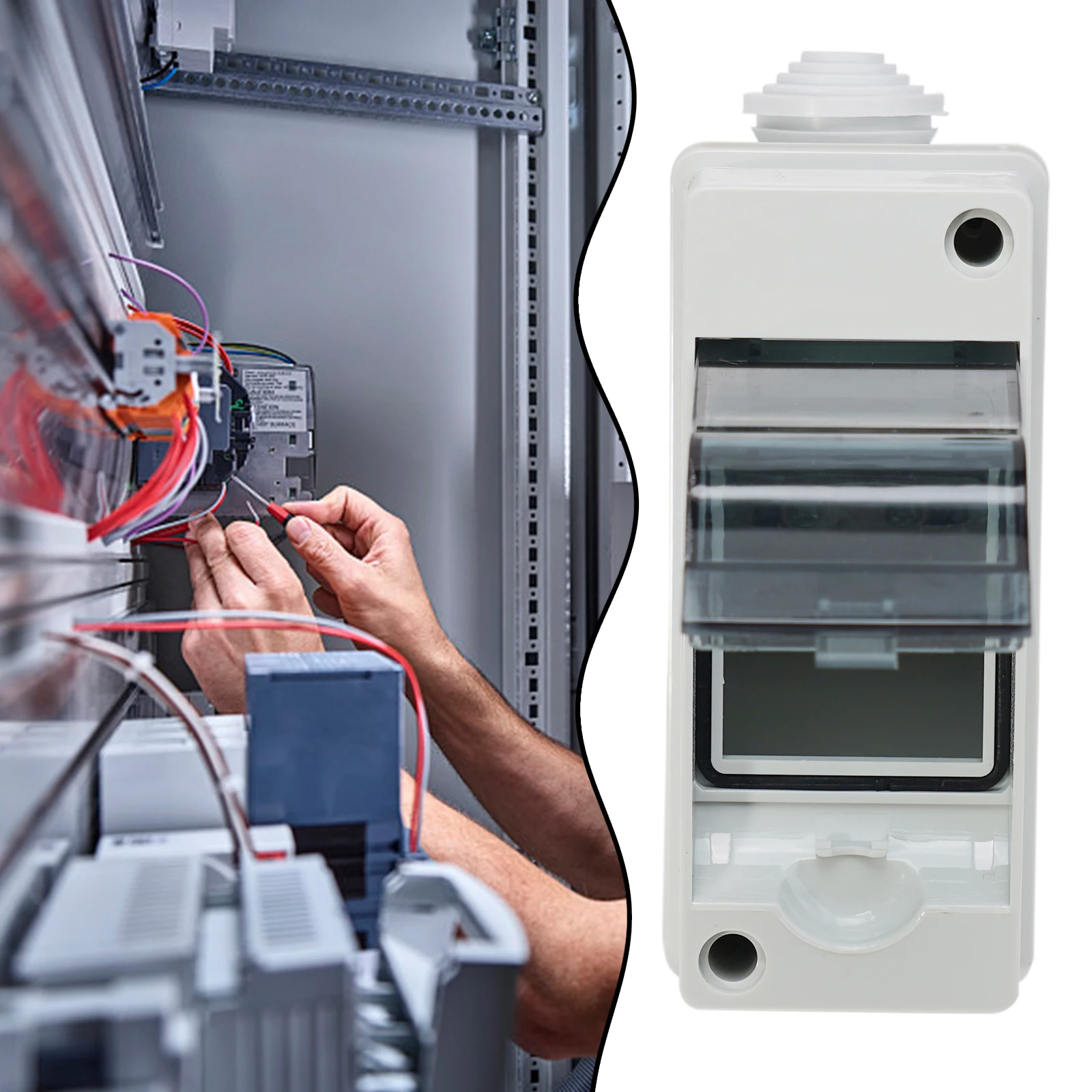 Distribution Box Combination of Durability and Wiring Design for Distribution Box with Transparent Cover and Accessories