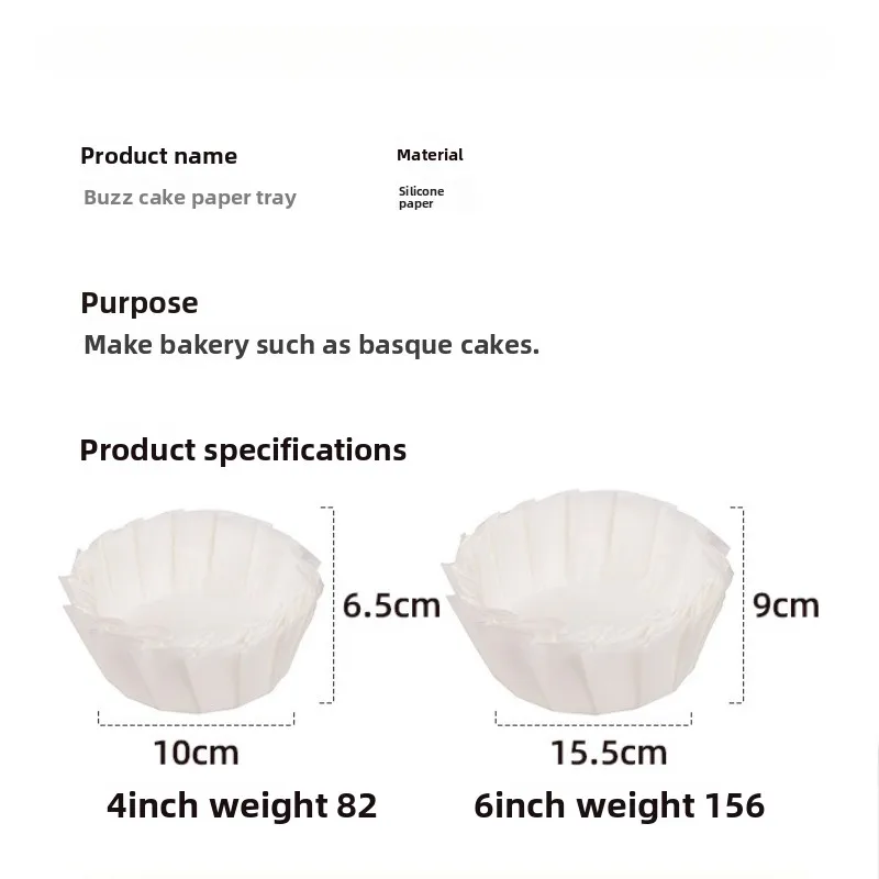 جديد 6/5/4/3.5 بوصة 50/100 قطعة أكواب ورقية للخبز لبطانات الكيك غير اللاصقة للاستعمال مرة واحدة