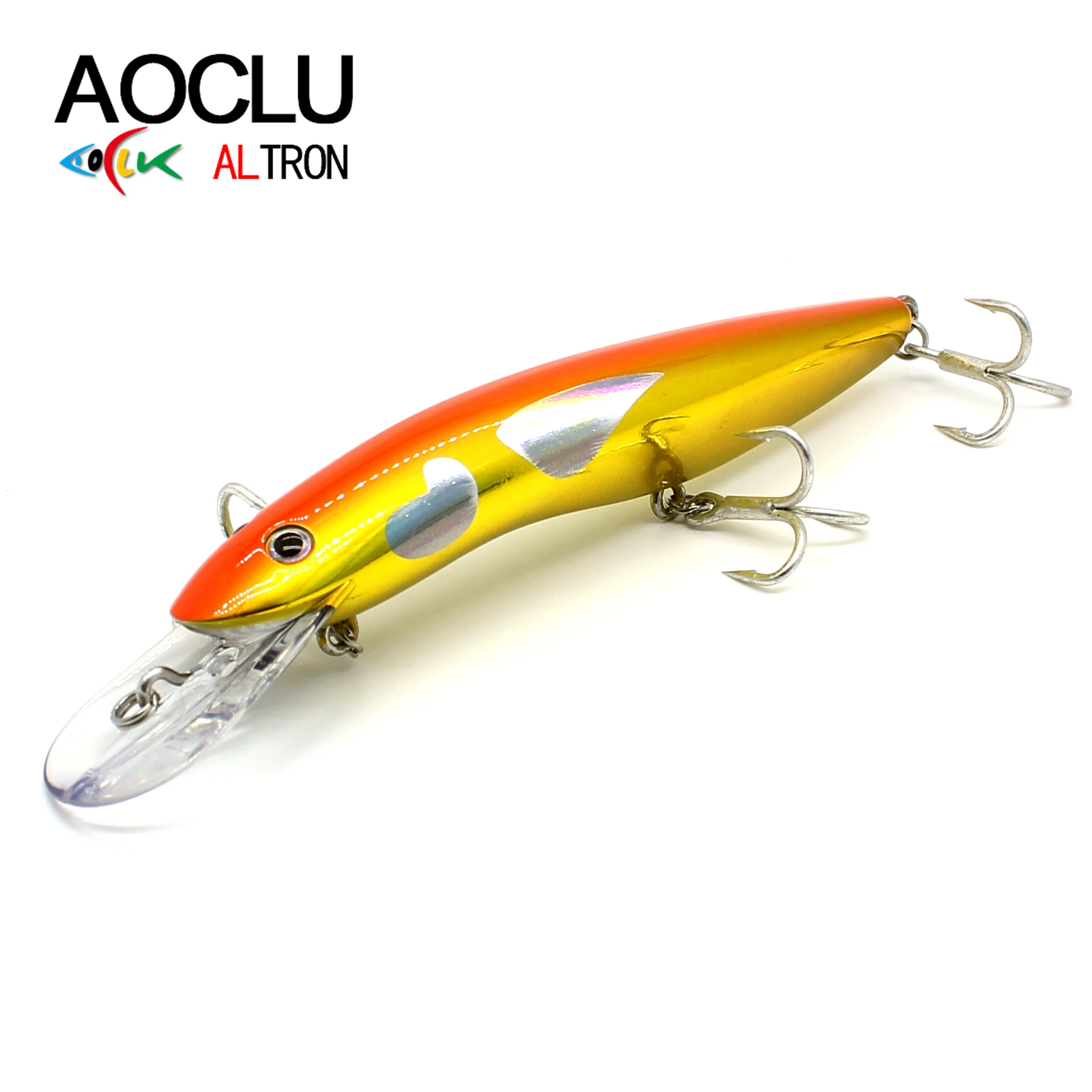 AOCLU Floating Big Minnow 125mm 26g Hard Bait Jerkbait Rattle 1PC Wire For Deep Sea Boat Rock Lure 4X Treble Hooks Japan Quality