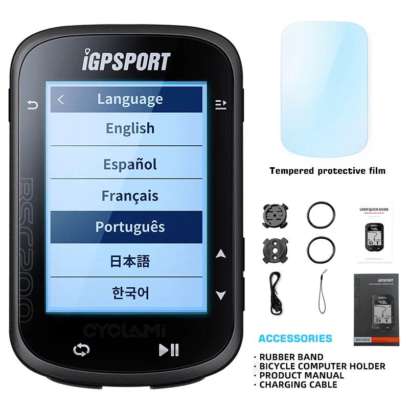 Wireless Bicycle Computer GPS IGPSPORT BSC200 BSC 200 Bike Speedometer Cycling Odometer 2.5in ANT+ APP Sync Slope Altitude image 3