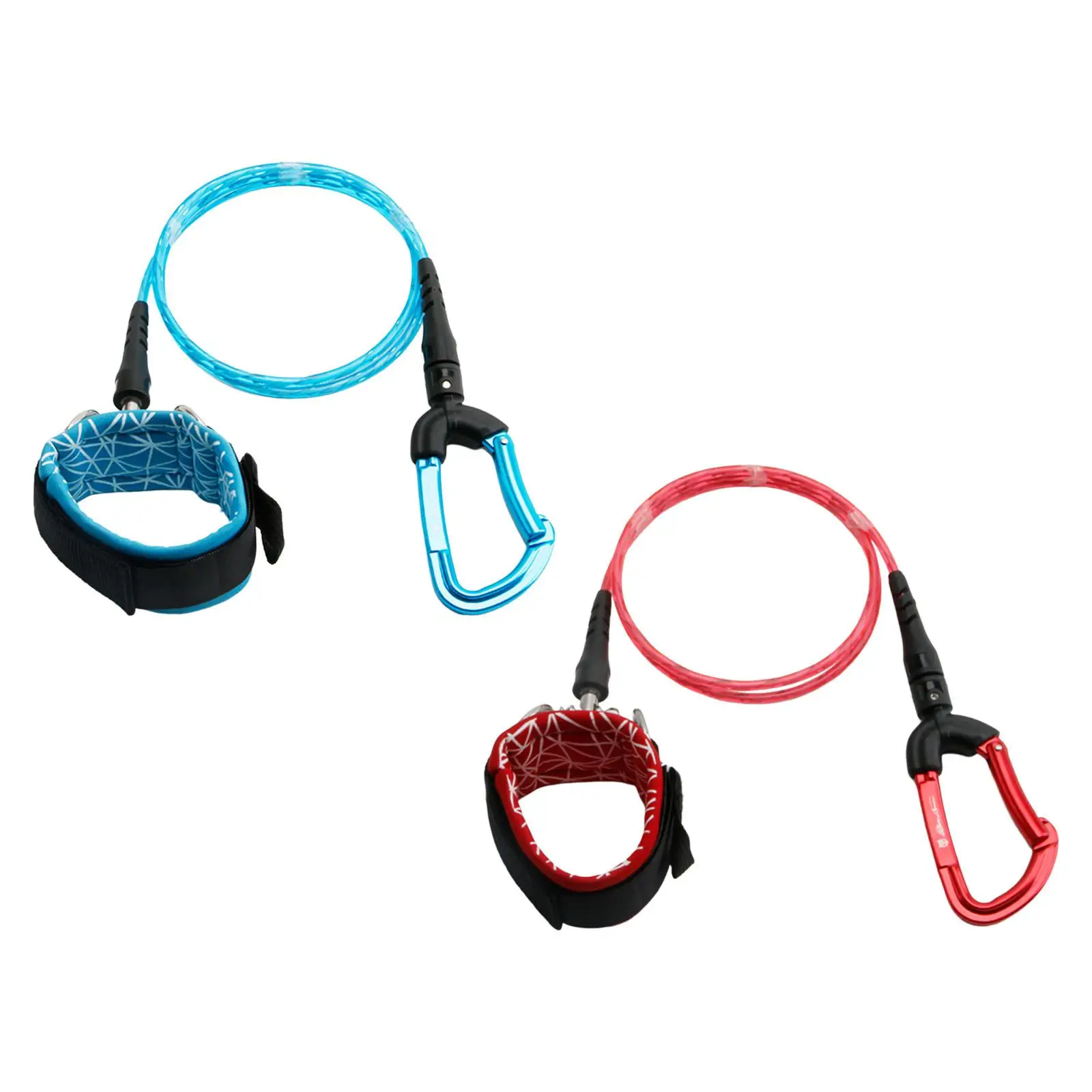 Freediving Lanyard, met verstelbare professionele roestvrijstalen duiktouw