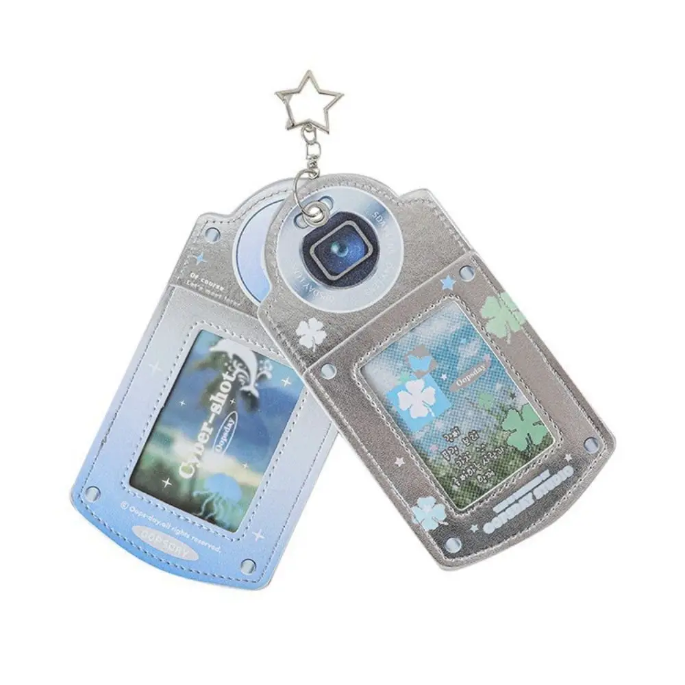 PU Leather Idol Photocard Holder Y2K Decoration Mobile Phone Photocard Frame Unique Cute Access Card Protective Case