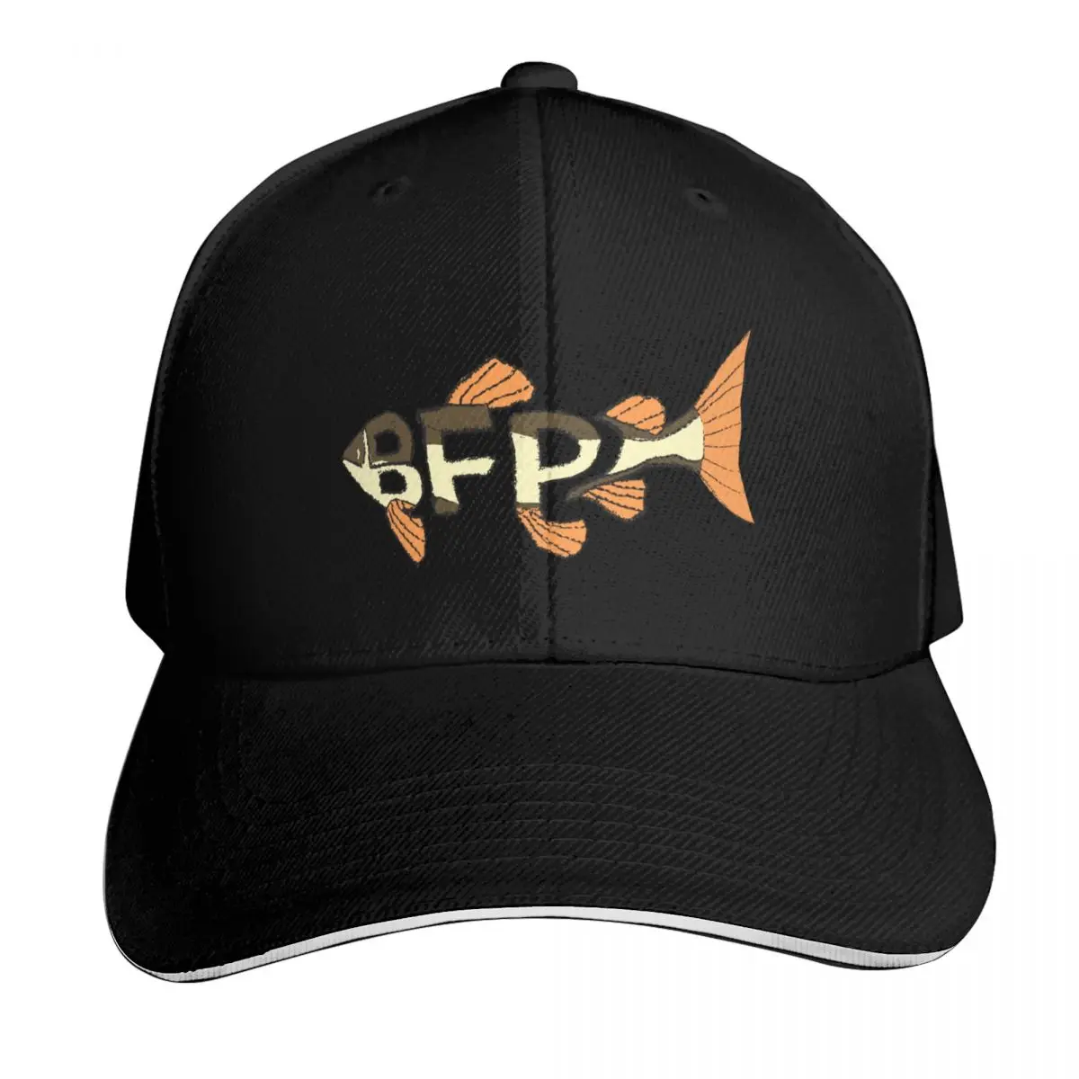 Bass Fishing Productions Merch Bfp Redtail Baseball Cap Cotton Twill Breathable Contrast Two Tone Brim Snapback Flat Bill