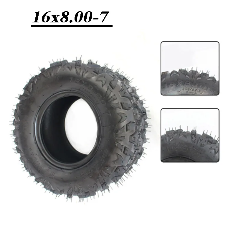 Hot Sale Good Reputation 16x8.00-7 Vacuum Tyre ATV Tire Fit for ATV 50CC,90CC,70CC,110CC,125CC Outer Tyre