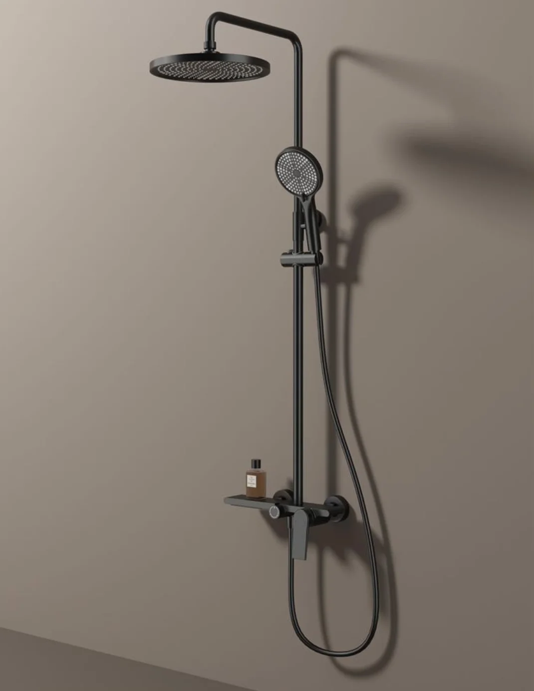 

Оптовая продажа, латунный 3-ходовой водопад, латунный набор для тропического душа для ванной комнаты, настенный черный душевой набор, раздвижной латунный душ для ванны