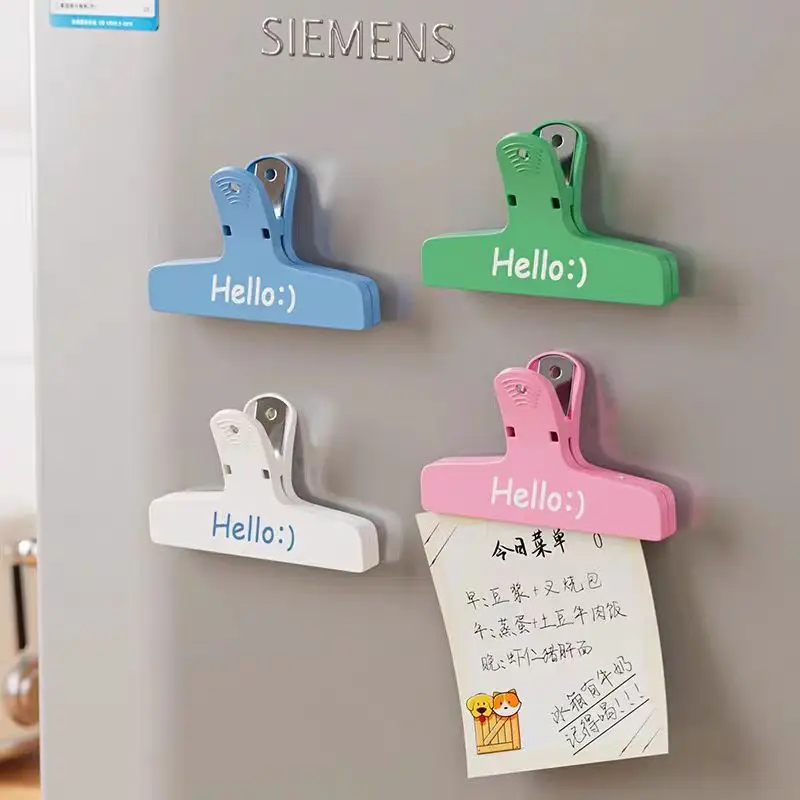 Magnetic sealing clips for refrigerator labels food sealing stickers snack sealings household kitchen seasoning sealings clips