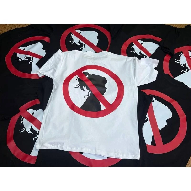 

A niche short-sleeved T-shirt with a no-mark print, a new summer couple's trendy round-neck top for both men and women