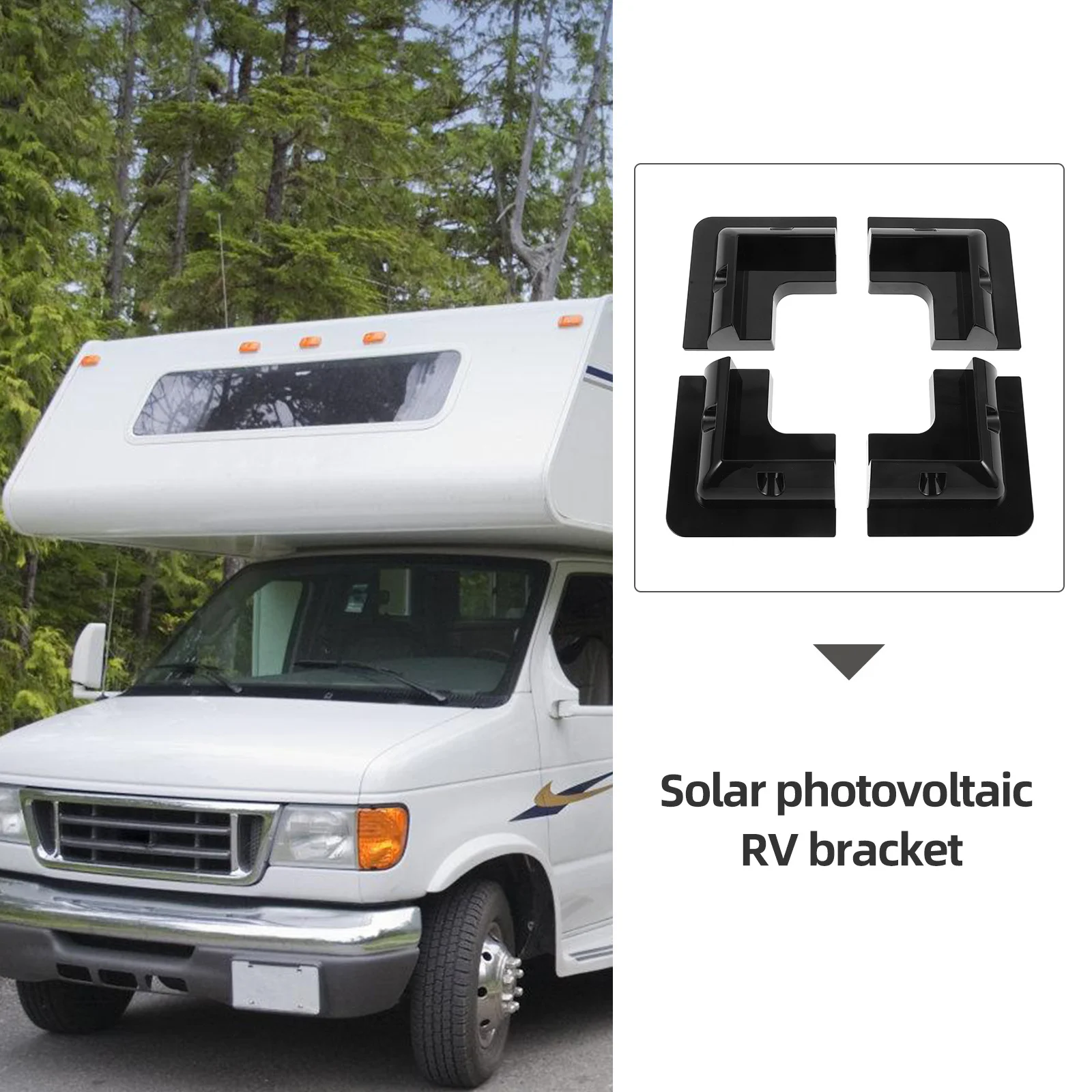 

4pcs Solar Panel Mount Bracket For Rv Flat Roof Mounting Stand No Drill Installation Trailers Boats Campers Solar Mounting