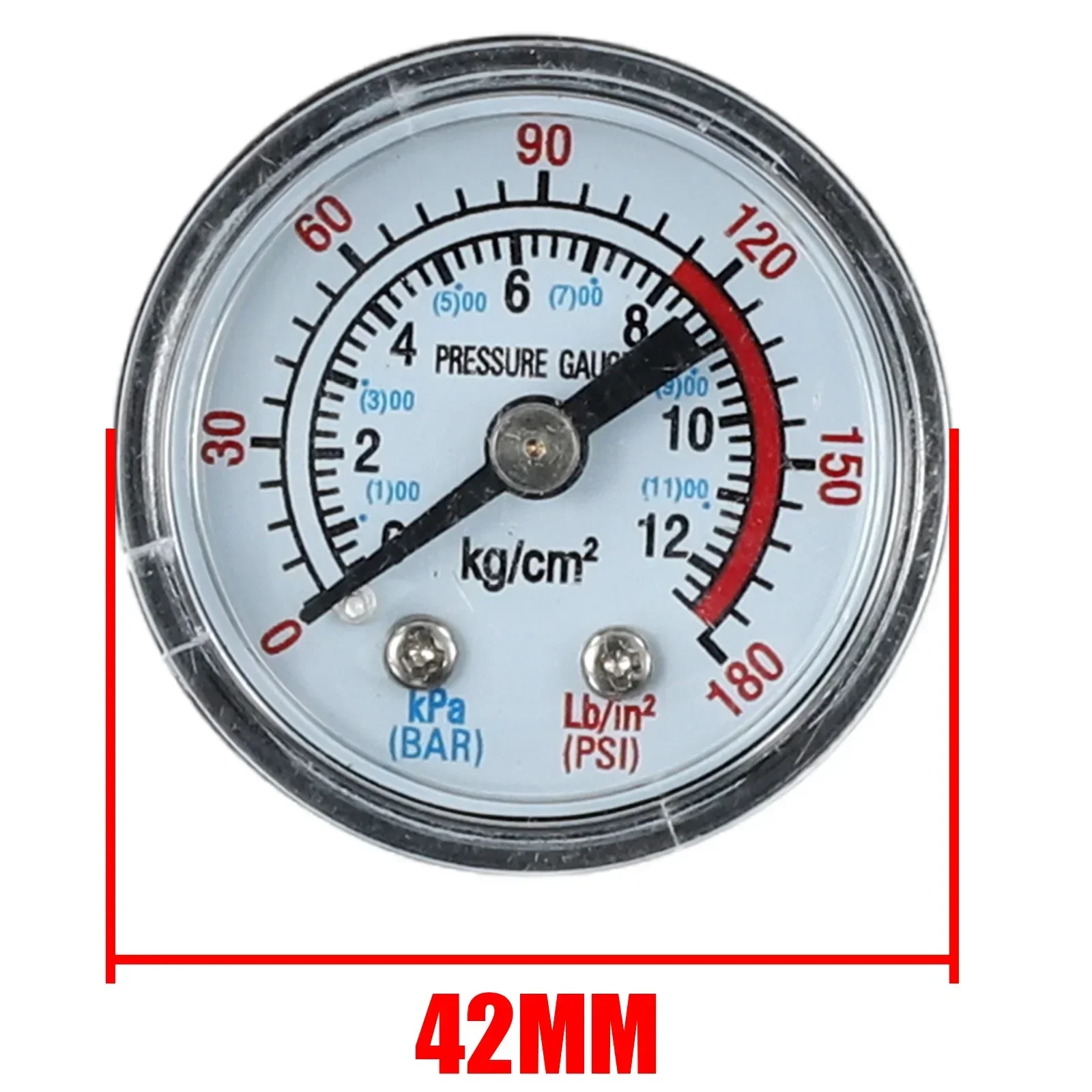 3-1pcs Air Compressor Pneumatic Hydraulic Fluid Pressure Gauge 0-12Bar 0-180PSI Dial For Easy Reading Dial Measuring Instrument