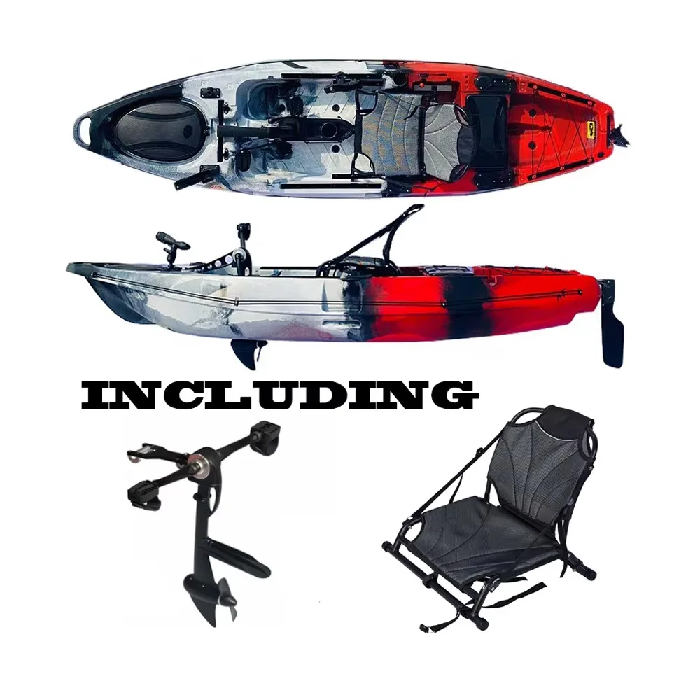 OEM Plastic Fishing Kayak for One Person Pedal Powered Kayak with Propeller Drive System view 4