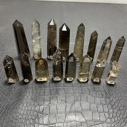 High Quality Natural Polished Clear Smoky Quartz Point with Rainbow Crystal Tower For Decoration