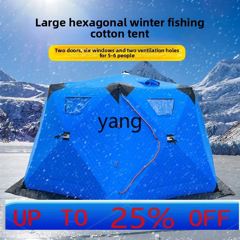 LH Quick Open Ice Fishing Tent Thickened Padded Cold Fishing Tent Snow Fishing House