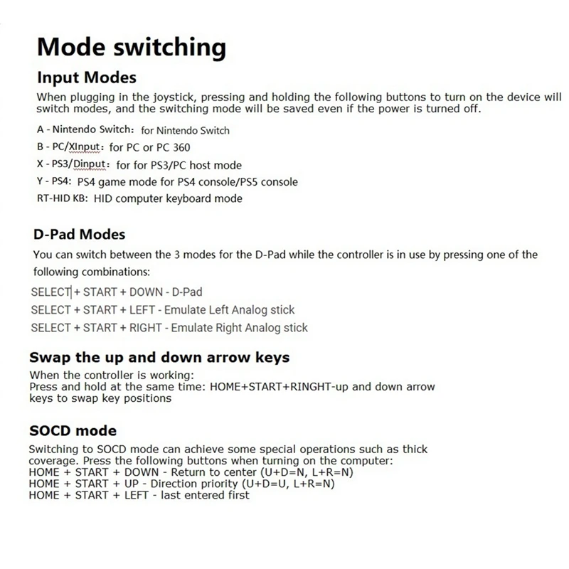 B04B-Arcade Joystick Hitbox Street Fighter Controller Fight Stick Kontroler gier Przycisk mechaniczny do PC/PS4/Switch