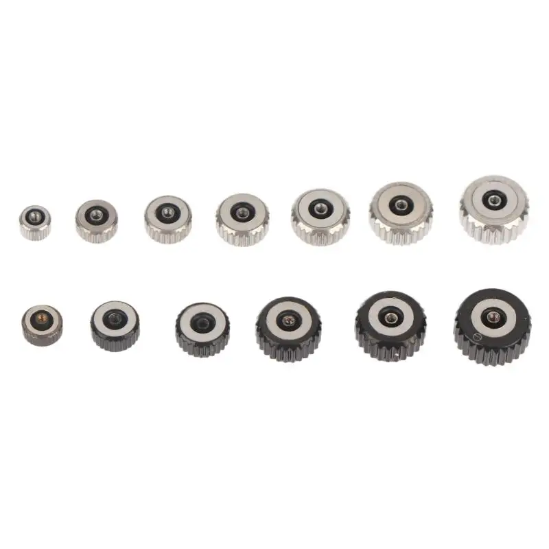 Edelstahl-Uhrenkrone, korrosionsbeständig, 1 Stück, 2,0 mm Schaft, 3,0-7,0 mm Durchmesser, für Uhrmacher, DIY-Uhrenanpassung – Detail 9