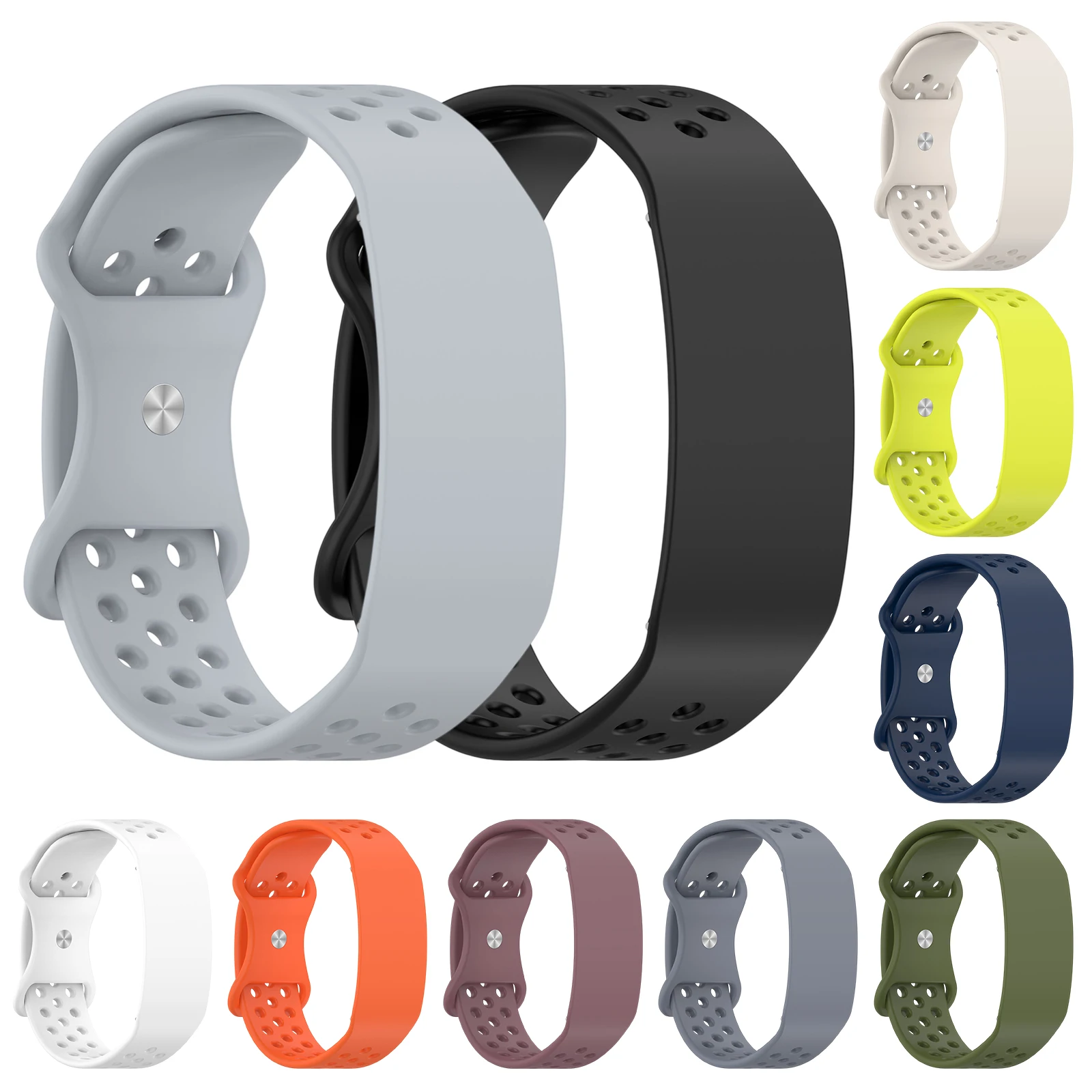 Sport Silicone Strap for CIRQA Smart Band Replacement Breathable Wristband Adjustable 5.6-8.5 Inch Multi-Color