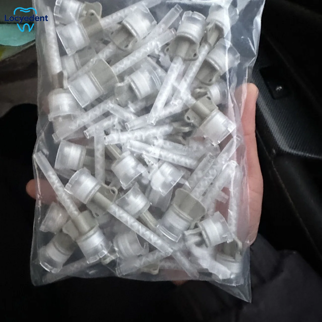 50pcs/set Dental Disposable Mixing Tips Silicone Rubber Impression Material Dual Barrel Cartridge Tips Automatic Universal Tools
