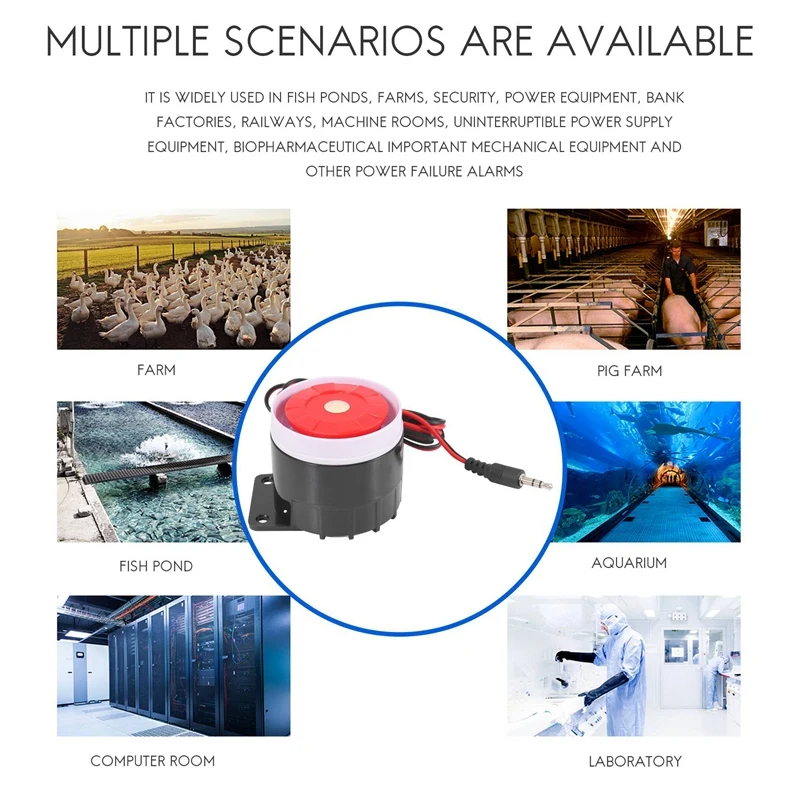 ไซเรนขนาดเล็กแบบมีสายเต็มรูปแบบสําหรับ Home Security Alarm System Horn Siren 120Db 12V